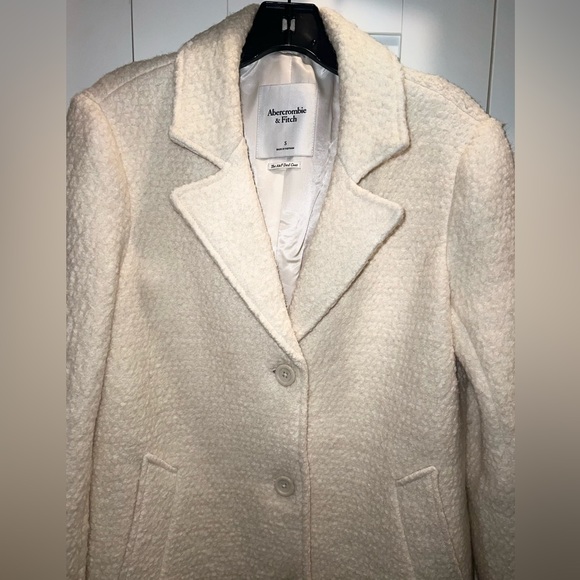 Abercrombie & Fitch Cream Women's Coat - Picture 5 of 6